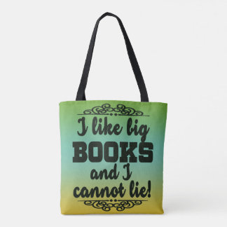 Tote Bag J'aime de grands livres et je ne peux pas me