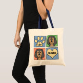 Tote Bag J'aime des beagles (Devant (produit))