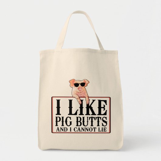 Tote Bag J'aime des bouts lard et tous de porc (Devant)
