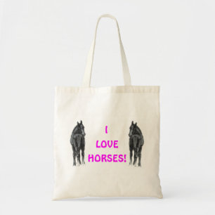 Tote Bag J'aime des chevaux ! Cartable