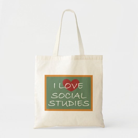 Tote Bag J'aime des études sociales (Devant)