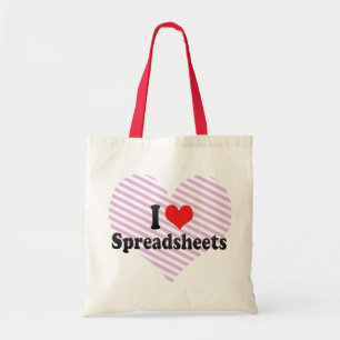 Tote Bag J'aime des feuilles de calcul