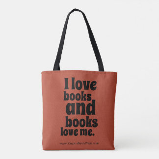Tote Bag J'aime des livres Fourre-tout (l'orange d'automne)