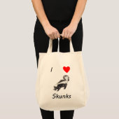 Tote Bag J'aime des mouffettes (Devant (produit))