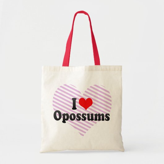 Tote Bag J'aime des opossums (Devant)
