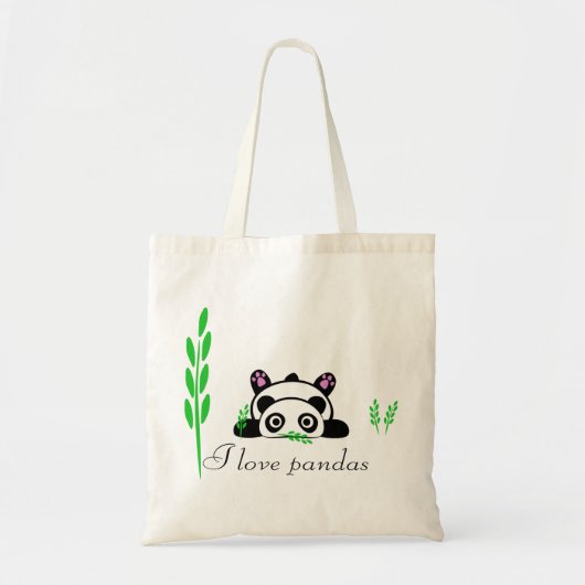 Tote Bag J'aime des pandas (Devant)
