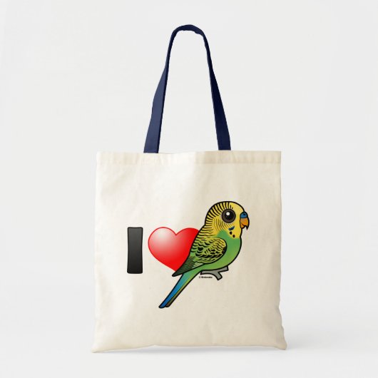 Tote Bag J'aime des perruches (Devant)