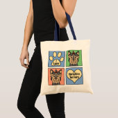 Tote Bag J'aime des terriers de Yorkshire (Devant (produit))