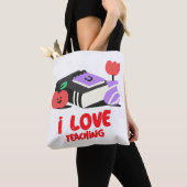 Tote Bag J'aime enseigner Fourre-tout (De près)