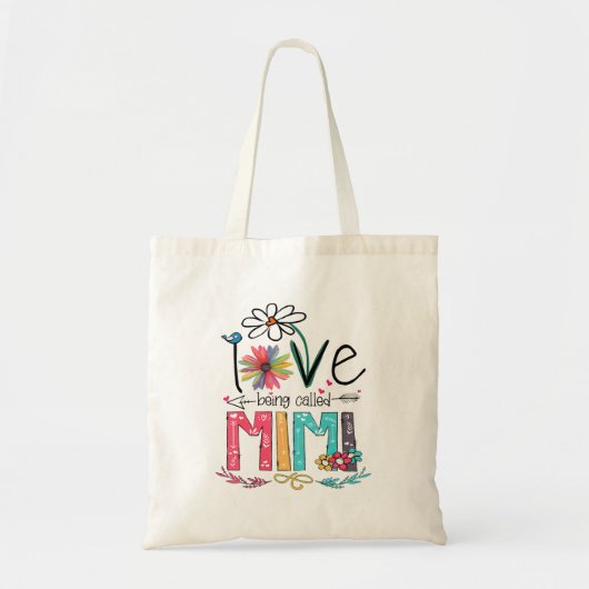 Tote Bag J'Aime Être Appelée Mimi Grand-mère Nana Gigi Love (Devant)