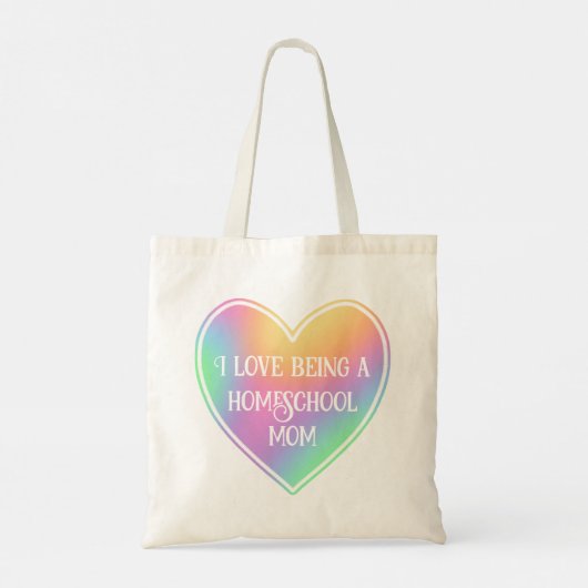 Tote Bag J'Aime Être Une Mère À L'École À Domicile (Dos)