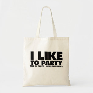 Tote Bag J'aime faire la fête - je veux dire faire la siest