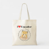 Tote Bag J'aime Hamster, propriétaire de hamster, petit amo (Dos)