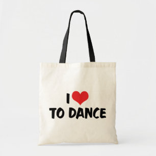 Tote Bag J'aime Heart To Dance - Tango Valse Amoureux de Ba