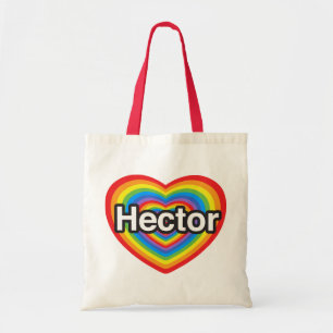 Tote Bag J'aime Hector. Je t'aime Hector. Cœur