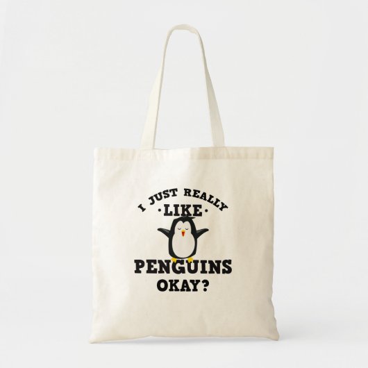 Tote Bag J'aime juste vraiment la citation de pingouins (Devant)