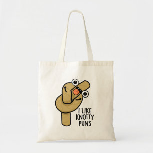 Tote Bag J'Aime Knotty Puns Funky Rope Pun