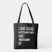 Tote Bag J'Aime La Distance Sociale Se Masquer (Dos)