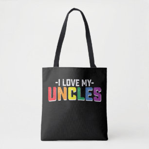 Tote Bag J'aime la fierté de mes oncles famille gay lesbien