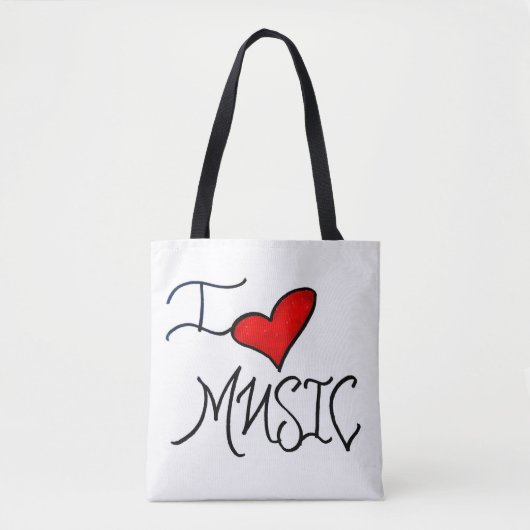 Tote Bag J'aime la musique (Devant)
