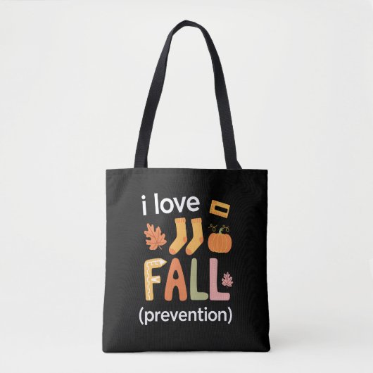 Tote Bag J'aime la prévention des chutes (Devant)