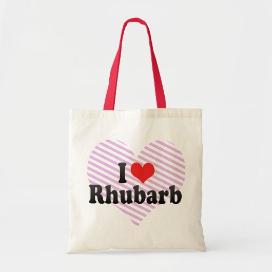 Tote Bag J'aime la rhubarbe (Devant)