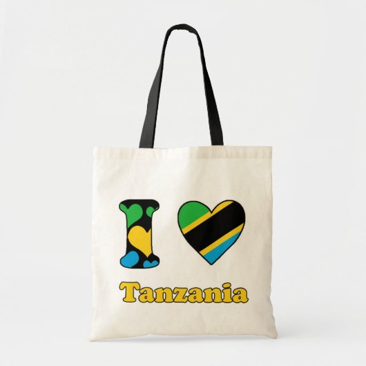 Tote Bag J'aime la Tanzanie (Devant)