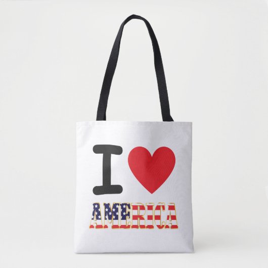 Tote Bag J'aime l'Amérique (Devant)