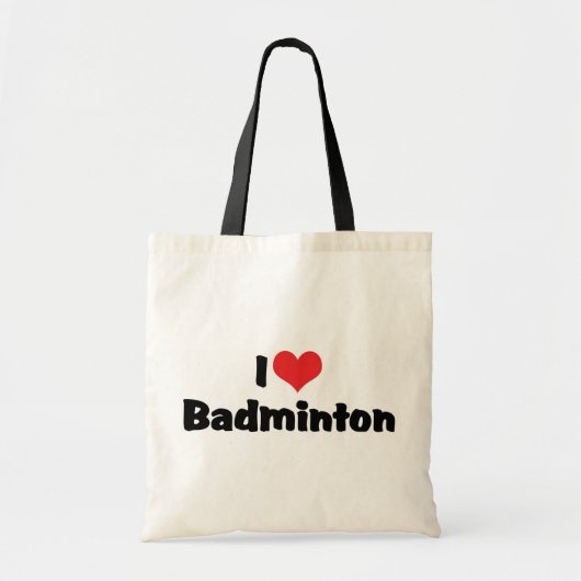 Tote Bag J'aime le badminton (Devant)