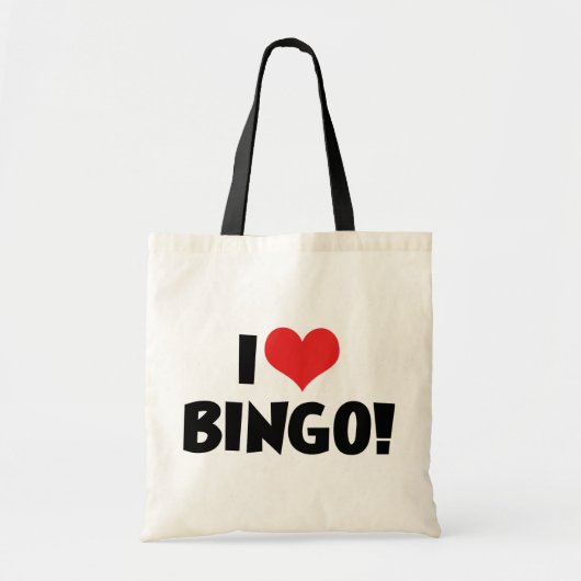 Tote Bag J'Aime Le Bingo Coeur ! - Amateurs de bingo (Devant)