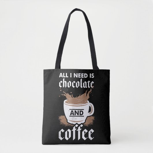 Tote Bag J'Aime Le Chocolat Et Le Café (Devant)