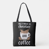 Tote Bag J'Aime Le Chocolat Et Le Café (Dos)