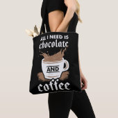 Tote Bag J'Aime Le Chocolat Et Le Café (De près)