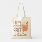 Tote Bag J'Aime Le Citrouille Épice Un Latte (Dos)