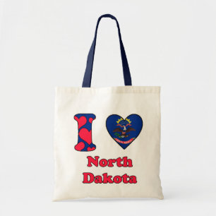 Tote Bag J'aime le Dakota du Nord