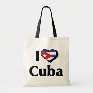 Tote Bag J'aime le drapeau de Cuba