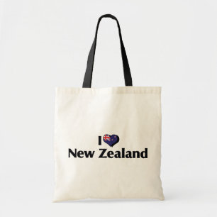 Tote Bag J'aime le drapeau de la Nouvelle-Zélande
