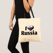 Tote Bag J'aime le drapeau de la Russie (Devant (produit))
