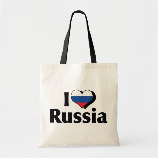 Tote Bag J'aime le drapeau de la Russie (Devant)