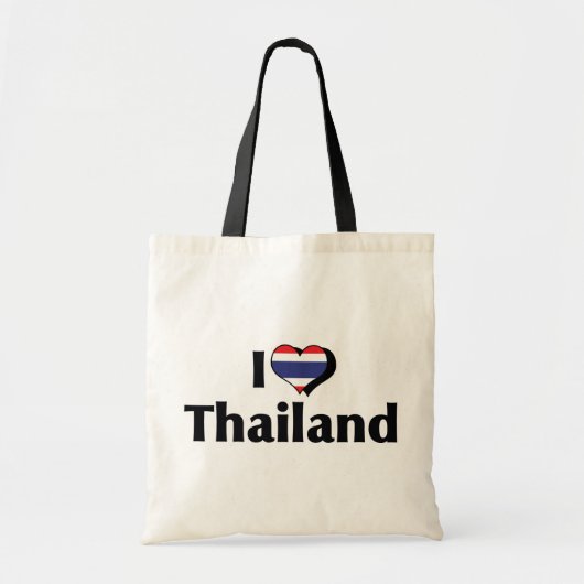 Tote Bag J'aime le drapeau de la Thaïlande (Devant)