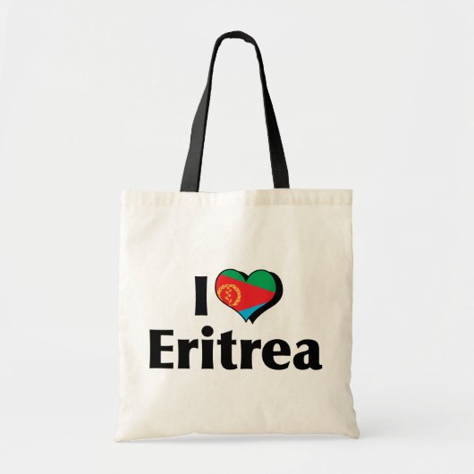 Tote Bag J'aime le drapeau érythréen (Devant)