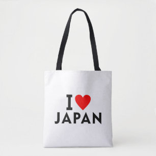 Tote Bag J'aime le Japon pays comme voyage cardiaque systèm