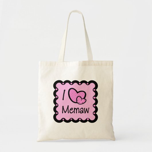 Tote Bag J'aime le T-shirt mignon de Memaw (Devant)