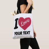 Tote Bag J'aime le texte personnalisable J'entends votre te (De près)