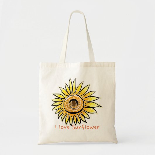 Tote Bag J'aime le tournesol (Devant)