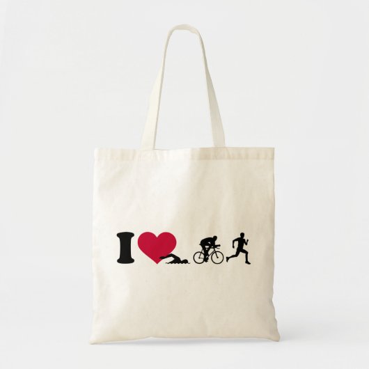Tote Bag J'aime le triathlon (Devant)