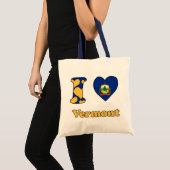 Tote Bag J'aime le Vermont (Devant (produit))
