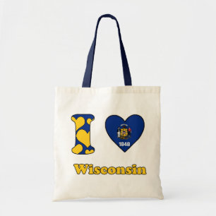 Tote Bag J'aime le Wisconsin