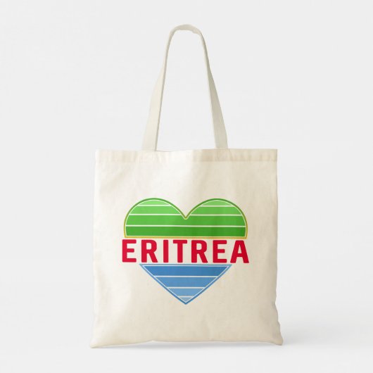Tote Bag J'aime l'Erythrée, coeur érythréen (Dos)