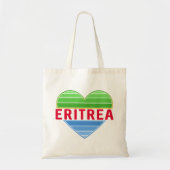 Tote Bag J'aime l'Erythrée, coeur érythréen (Devant)